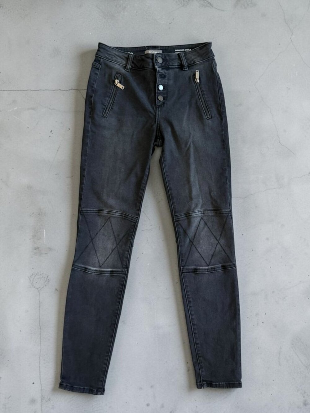 DL1961 Florence Midrise Ankle Black Denim Jeans Size 27